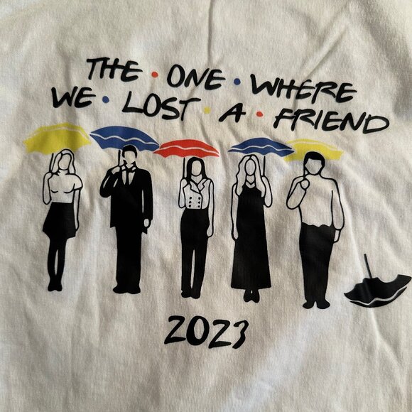 The One Where We Lost a Friend FRIENDS TV Show Long Sleeve T-Shirt Matthew Perry - Picture 2 of 4